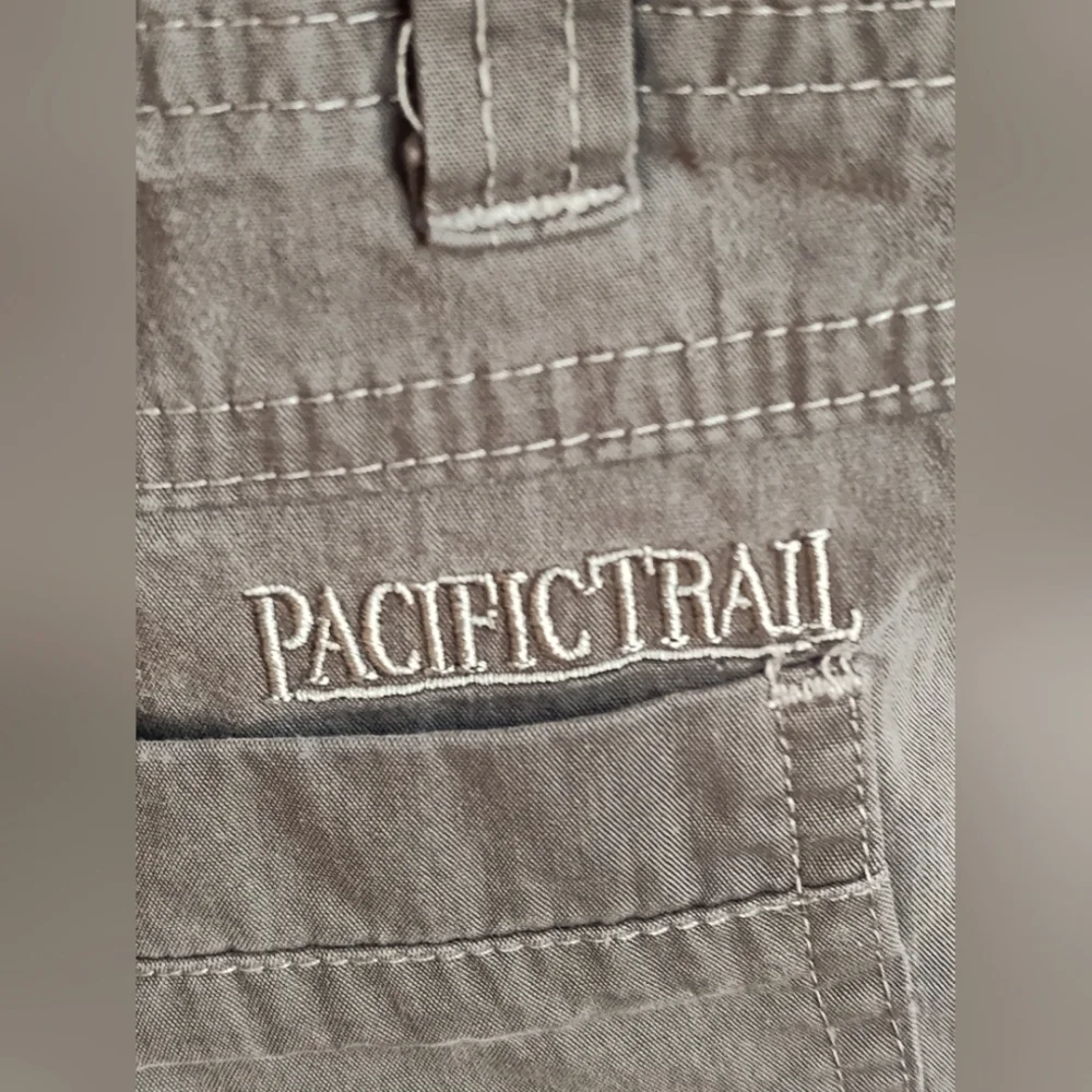 Pacific Trail Men's Gray Cargo Utility Hiking Shorts | Size 36